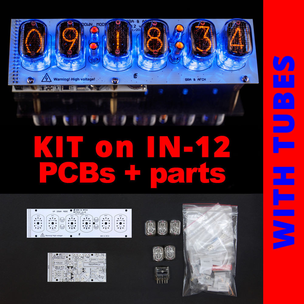 DIY Nixie Tube Clock Kit
 Nixie Tubes Clock IN 12 DIY KIT PCBs ALL Parts Socket