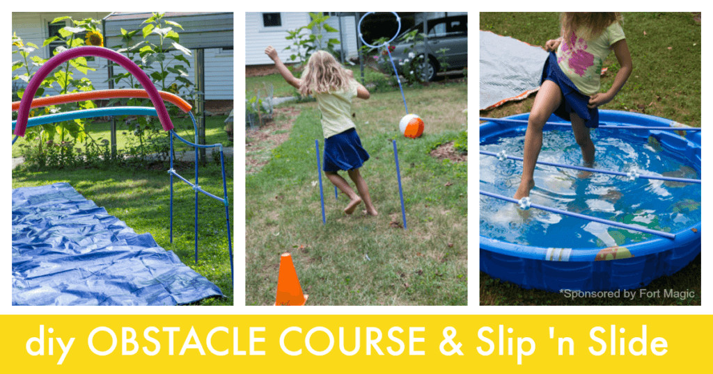 DIY Obstacle Course For Kids
 Make Your Own Obstacle Course for Kids and DIY Slip N Slide