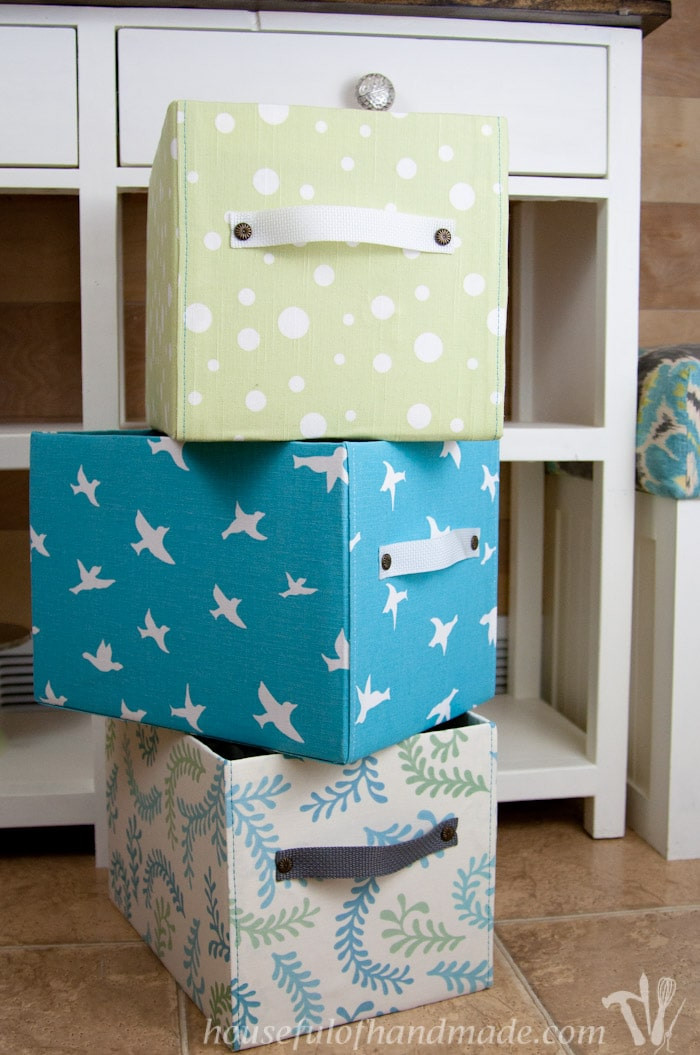 DIY Organization Boxes
 Easy DIY Fabric Storage Boxes a Houseful of Handmade