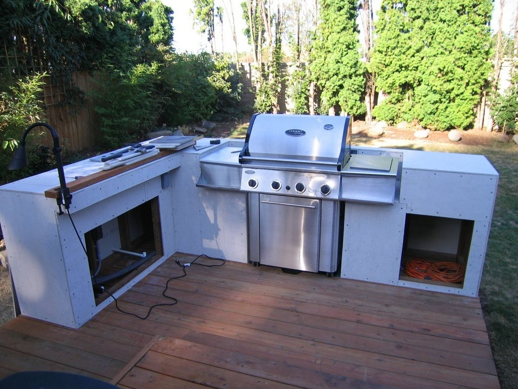 DIY Outdoor Bbq Island
 Kitchens How To Build An Outdoor Kitchen With Metal Studs