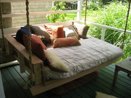 DIY Outdoor Bed
 Dishfunctional Designs This Ain t Yer Grandma s Porch