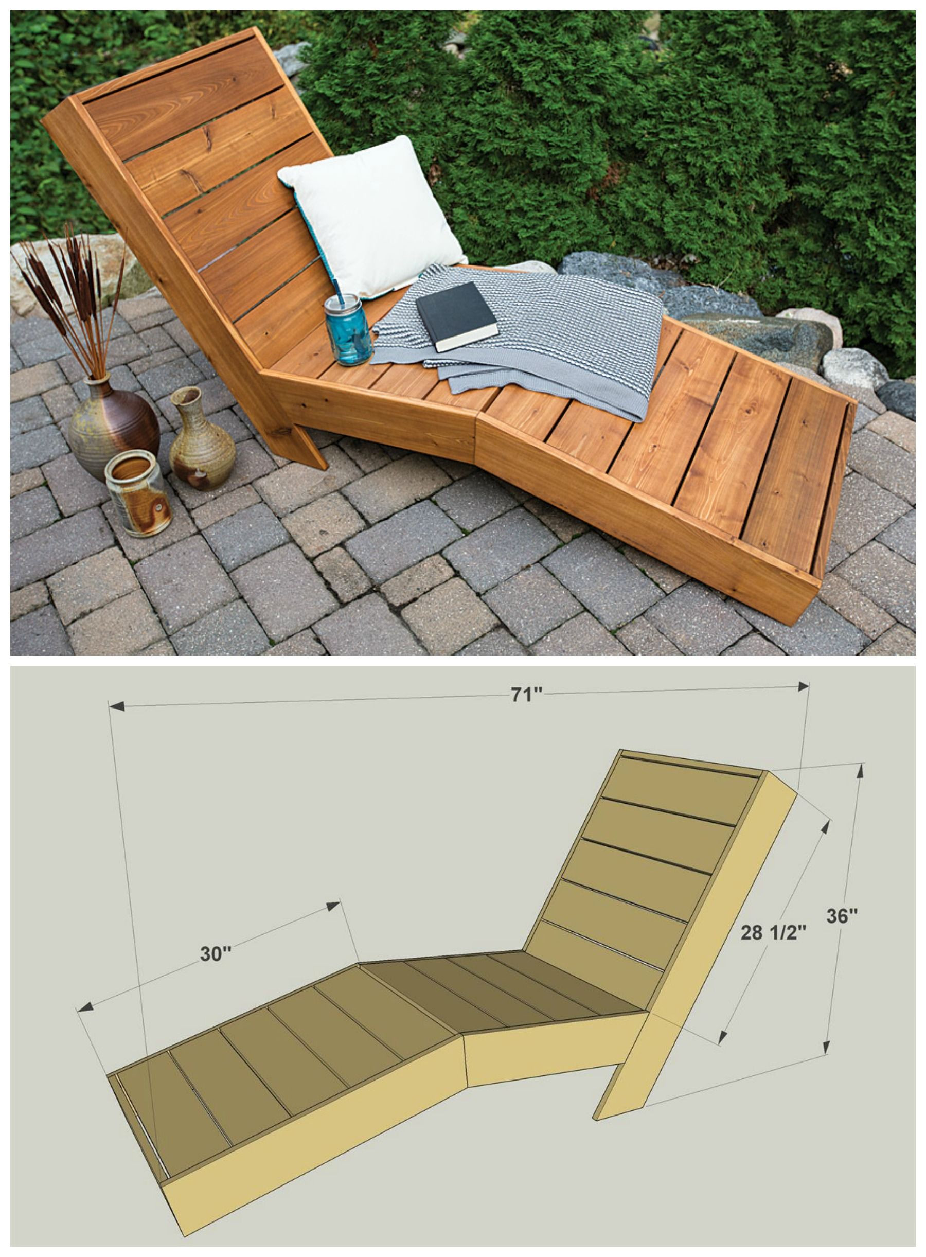 DIY Outdoor Chaise Lounge
 DIY Outdoor Chaise Lounge FREE PLANS at buildsomething