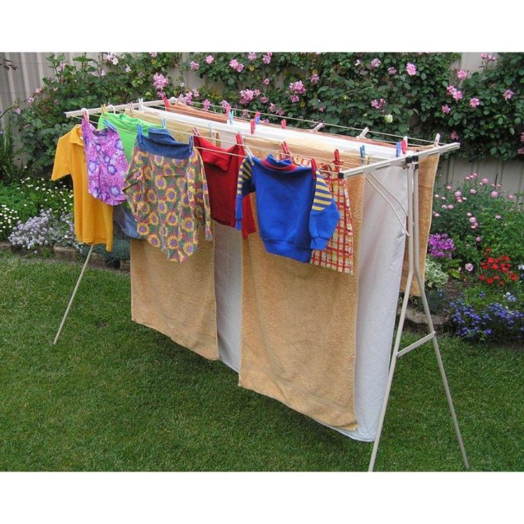 DIY Outdoor Clothesline
 portable indoor outdoor clothesline
