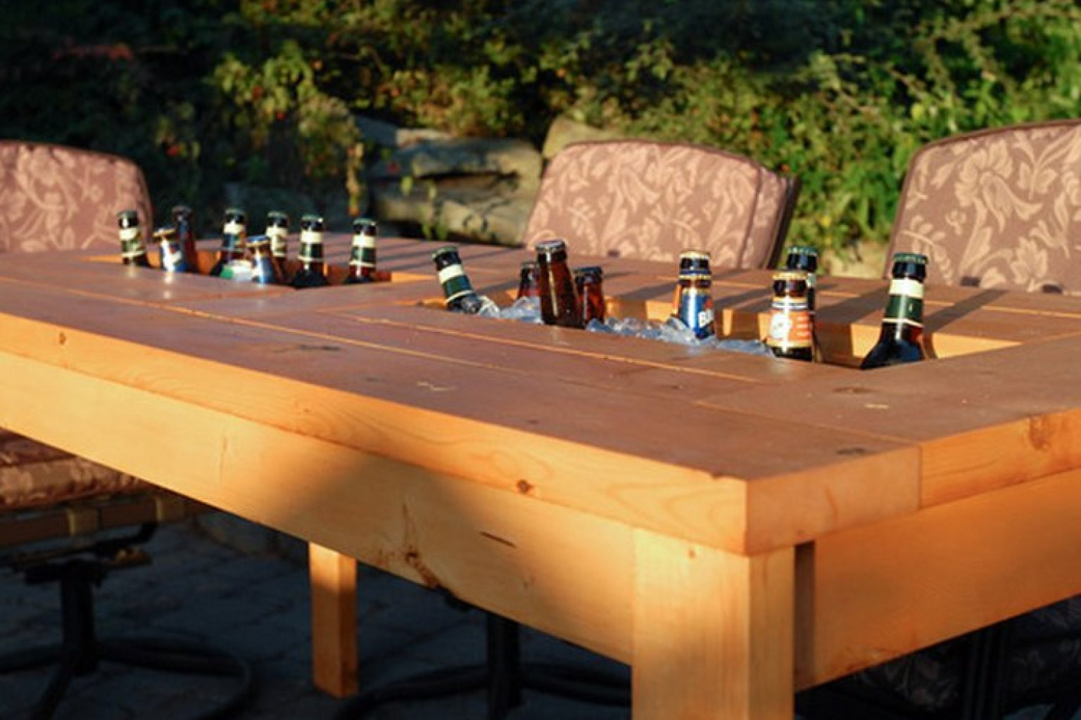 DIY Outdoor Cooler Table
 A DIY Table With Built In Drink Coolers Is The Perfect Way