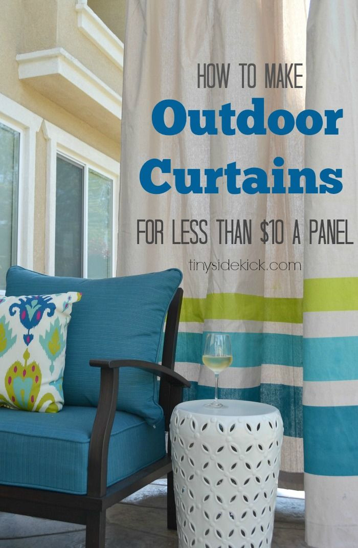 DIY Outdoor Cushions Using Shower Curtain
 DIY Outdoor Curtains from Drop Cloths