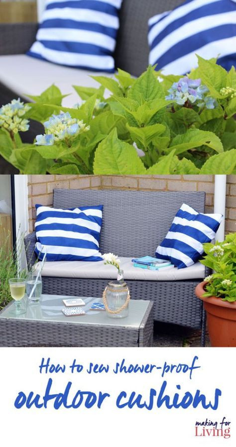 DIY Outdoor Cushions Using Shower Curtain
 17 Best ideas about Curtain Fabric on Pinterest