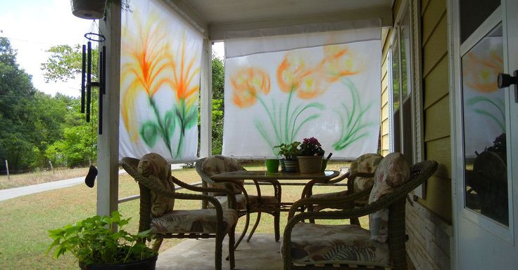 DIY Outdoor Cushions Using Shower Curtain
 1000 ideas about Patio Curtains on Pinterest
