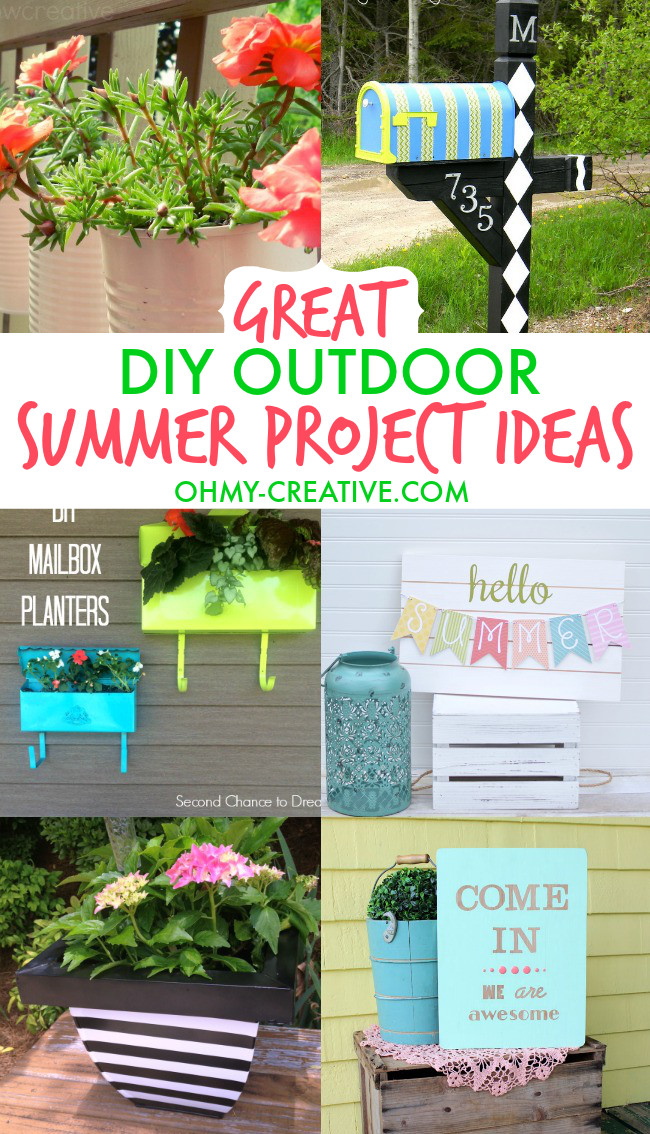DIY Outdoor Decor
 Great DIY Outdoor Summer Project Ideas Oh My Creative