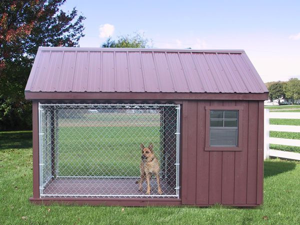 DIY Outdoor Dog Kennel
 Dog run outdoor kennel k9 house amish pa dutch custom