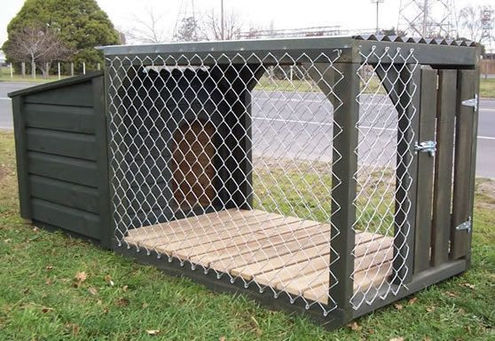 DIY Outdoor Dog Kennel
 Kennel and run from Woodworx Dog dream kennels