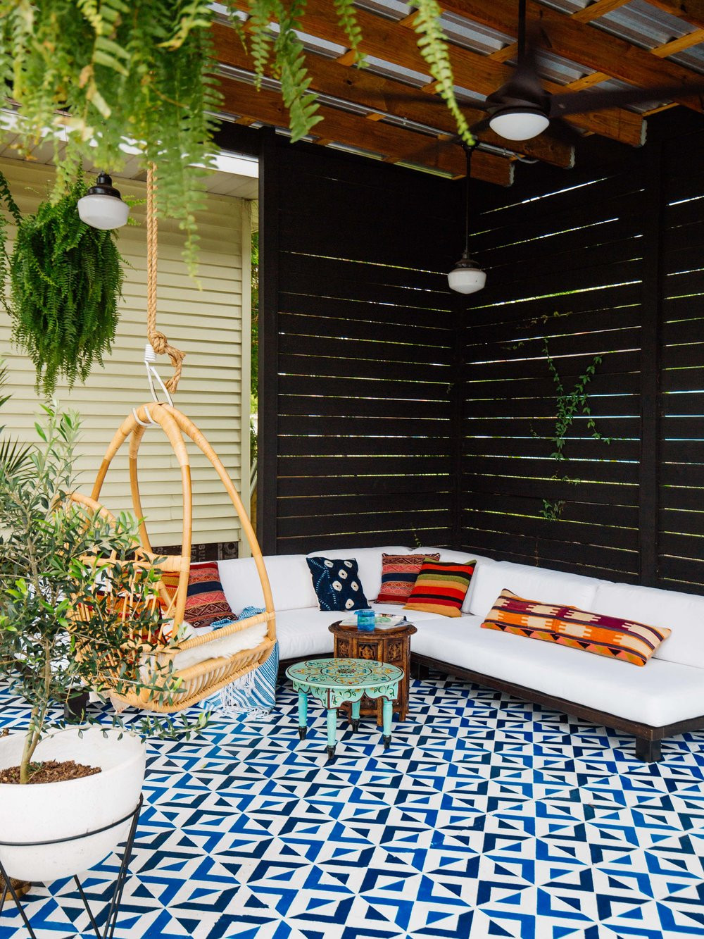 DIY Outdoor Flooring
 Patio DIY • Painted Floor Tiles — OLD BRAND NEW