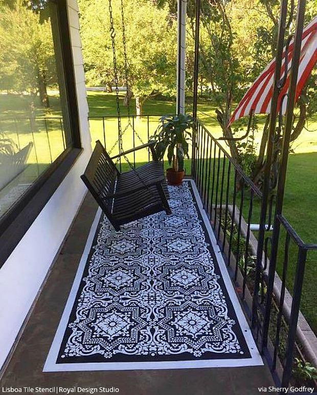 DIY Outdoor Flooring
 DIY Decorating Ideas for Stenciling a Porch or Patio Floor