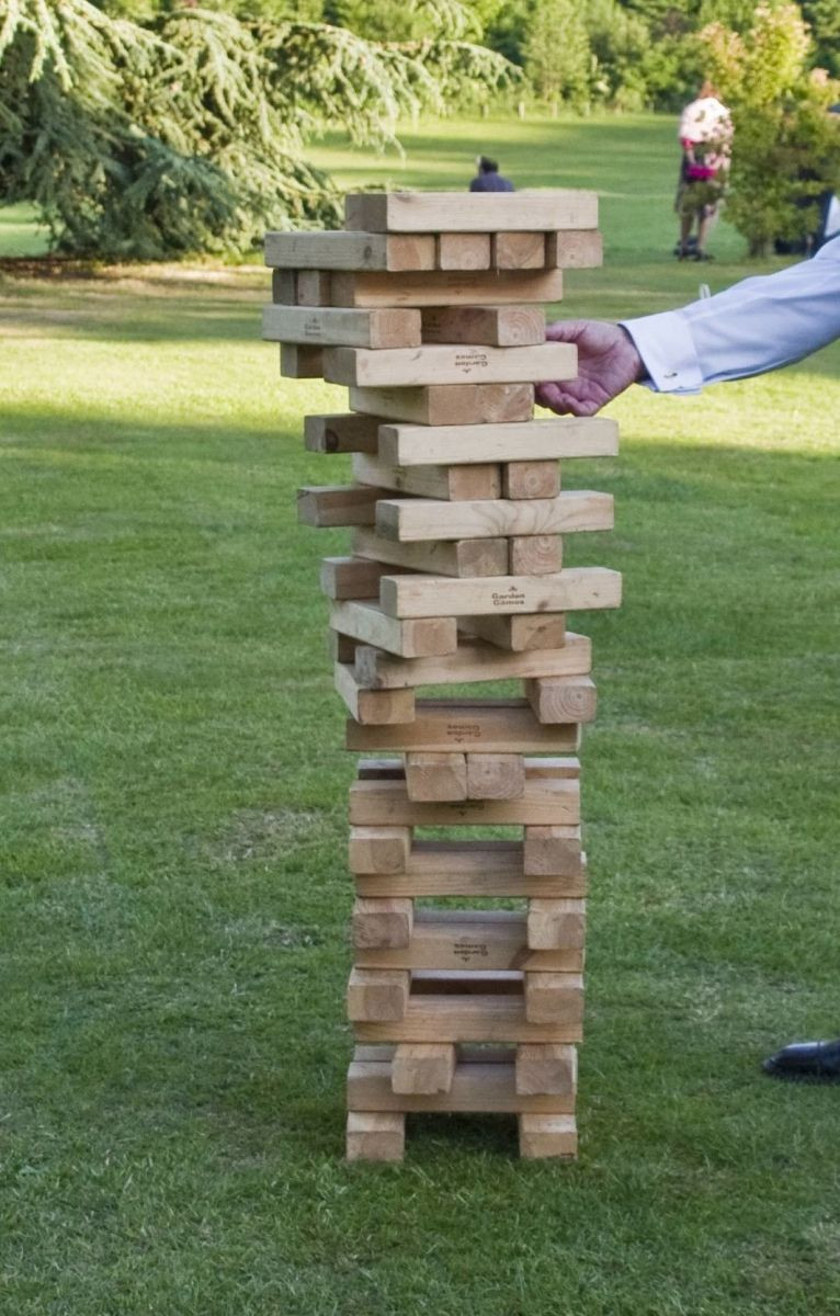 DIY Outdoor Jenga
 Casually Chic Summertime Fete Outdoor Games