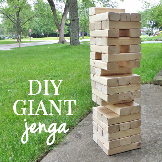 DIY Outdoor Jenga
 How to Make a Giant Jenga Game Creative Green Living