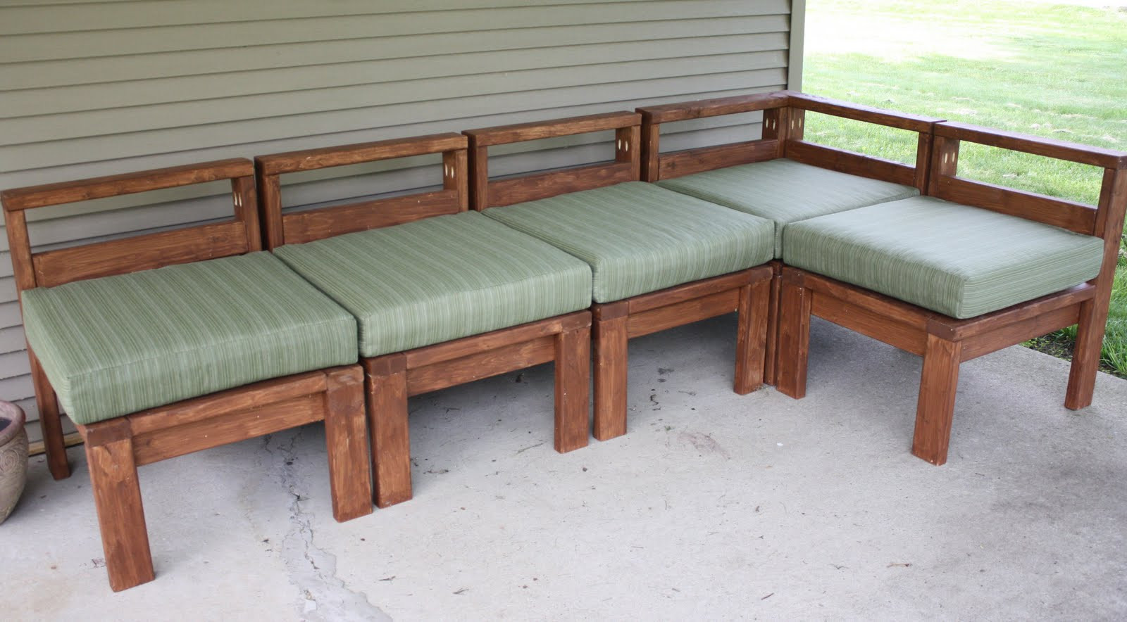 DIY Outdoor Sectionals
 More Like Home 2x4 Outdoor Sectional