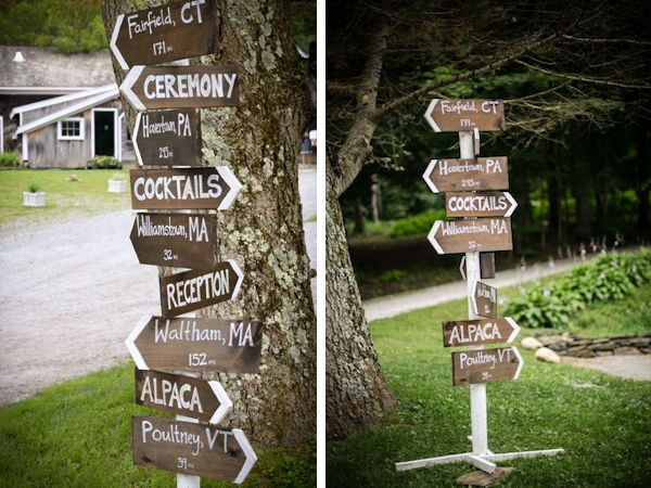 DIY Outdoor Sign
 Sign post This would work great at any outdoor shindig