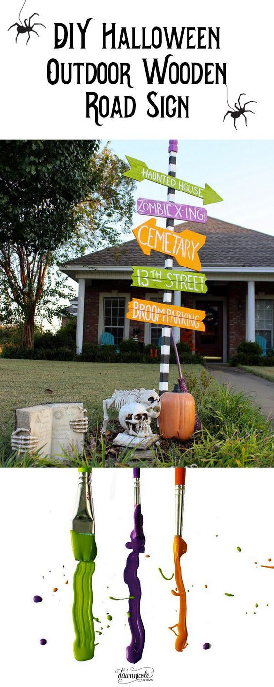 DIY Outdoor Sign
 Signs Halloween and Behr on Pinterest