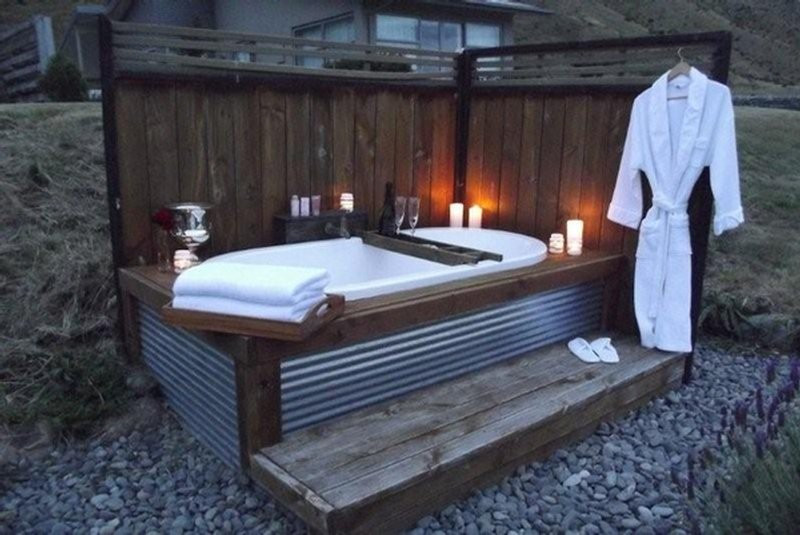 DIY Outdoor Soaking Tub
 Outside bath japanese public outdoor bath Interior