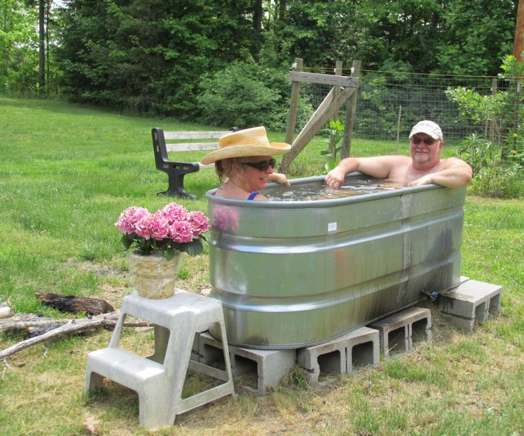 DIY Outdoor Soaking Tub
 17 Best images about My Hot Tub on Pinterest