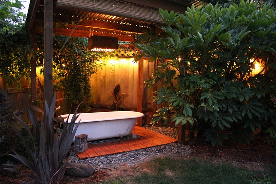 DIY Outdoor Soaking Tub
 23 Amazing Inspirations that Take the Bathroom Outdoors