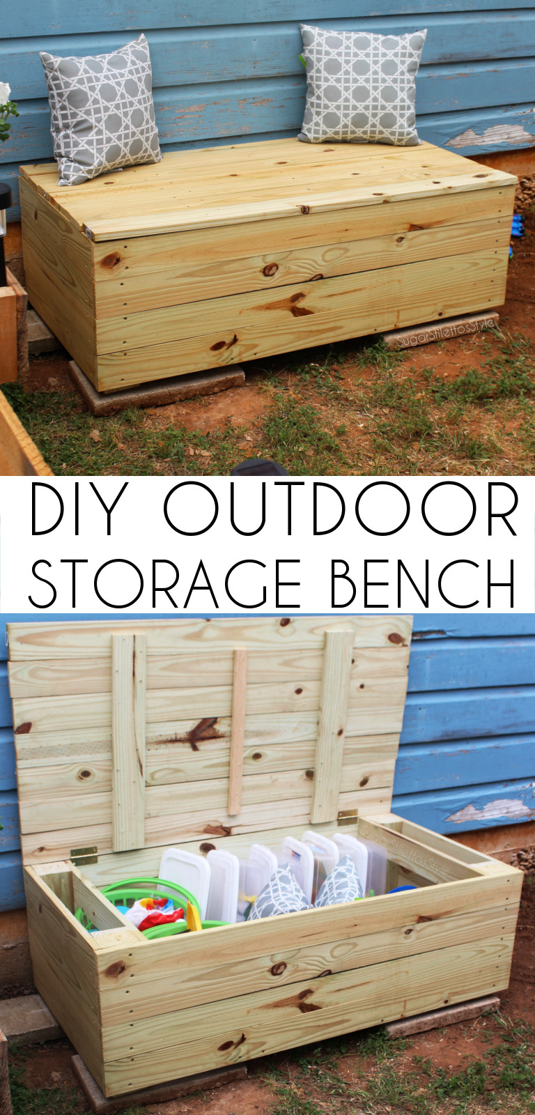 DIY Outdoor Storage
 DIY Outdoor Storage Bench Shaina Glenn
