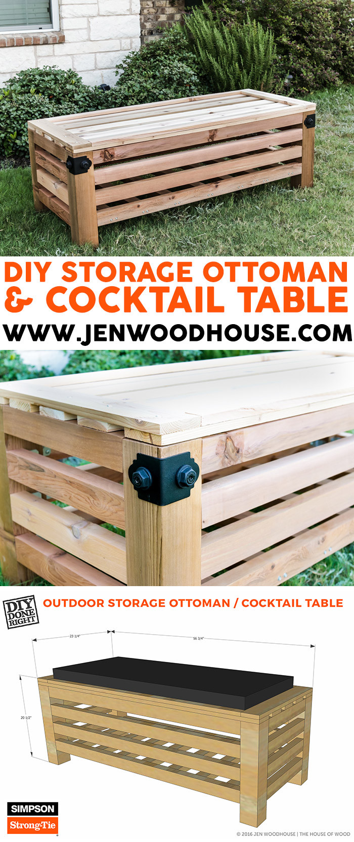 DIY Outdoor Storage
 DIY Outdoor Storage Ottoman