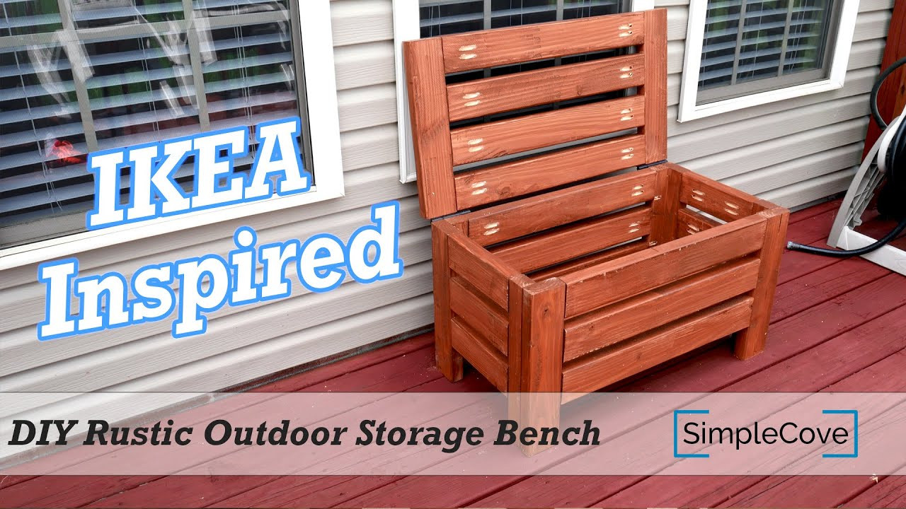 DIY Outdoor Storage
 DIY Rustic Outdoor Storage Bench