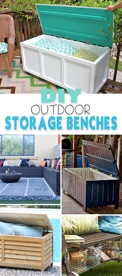 DIY Outdoor Storage
 DIY Outdoor Storage Benches Outdooors