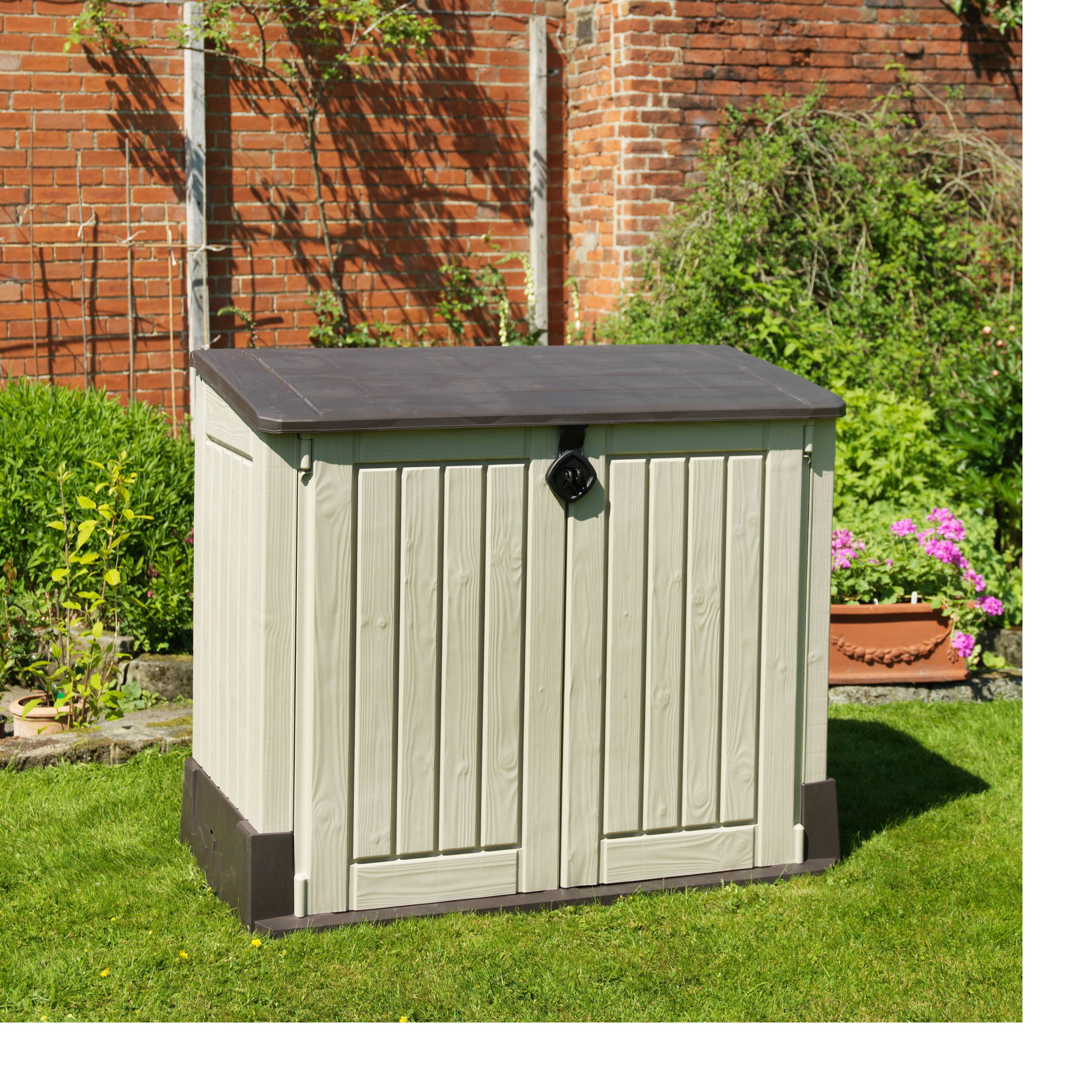 DIY Outdoor Storage
 Store it out midi Wood effect Plastic Garden storage box