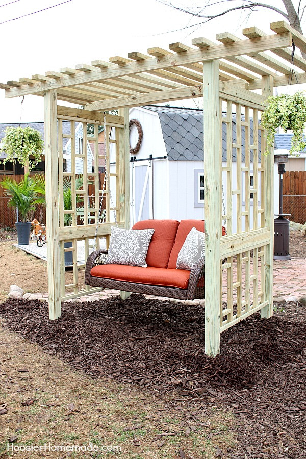 DIY Outdoor Swing
 Garden Swing Plans for the Backyard Hoosier Homemade