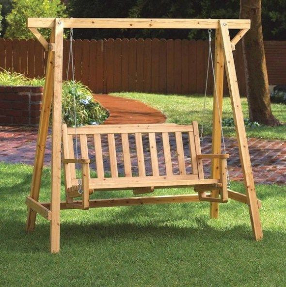 DIY Outdoor Swing
 diy wooden swing set plans free