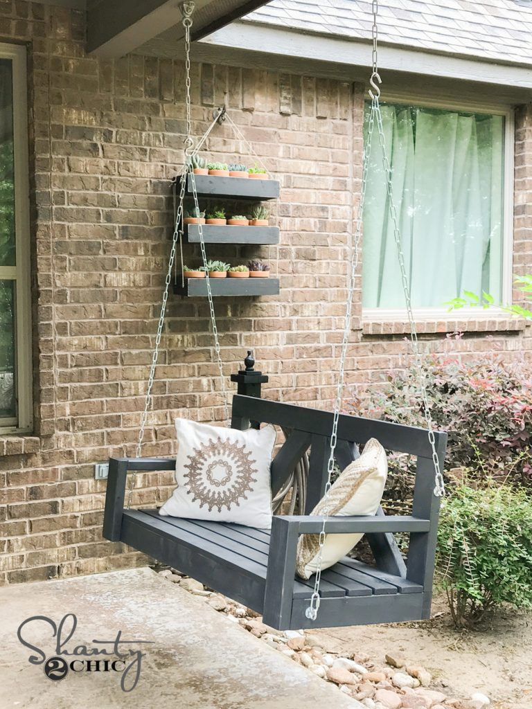 DIY Outdoor Swing
 DIY Porch Swing ly $40 For A Farmhouse Porch Swing