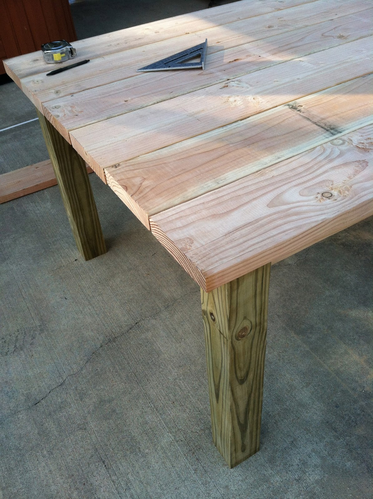 DIY Outdoor Table
 Pine Tree Home Building My Own Outdoor Wood Farm Table