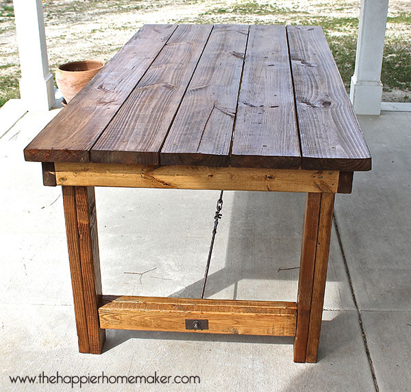 DIY Outdoor Table
 11 Pottery Barn Inspired DIY Projects