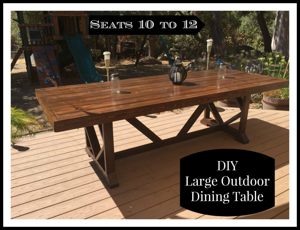 DIY Outdoor Table
 DIY Outdoor Dining Table Shanty 2 Chic