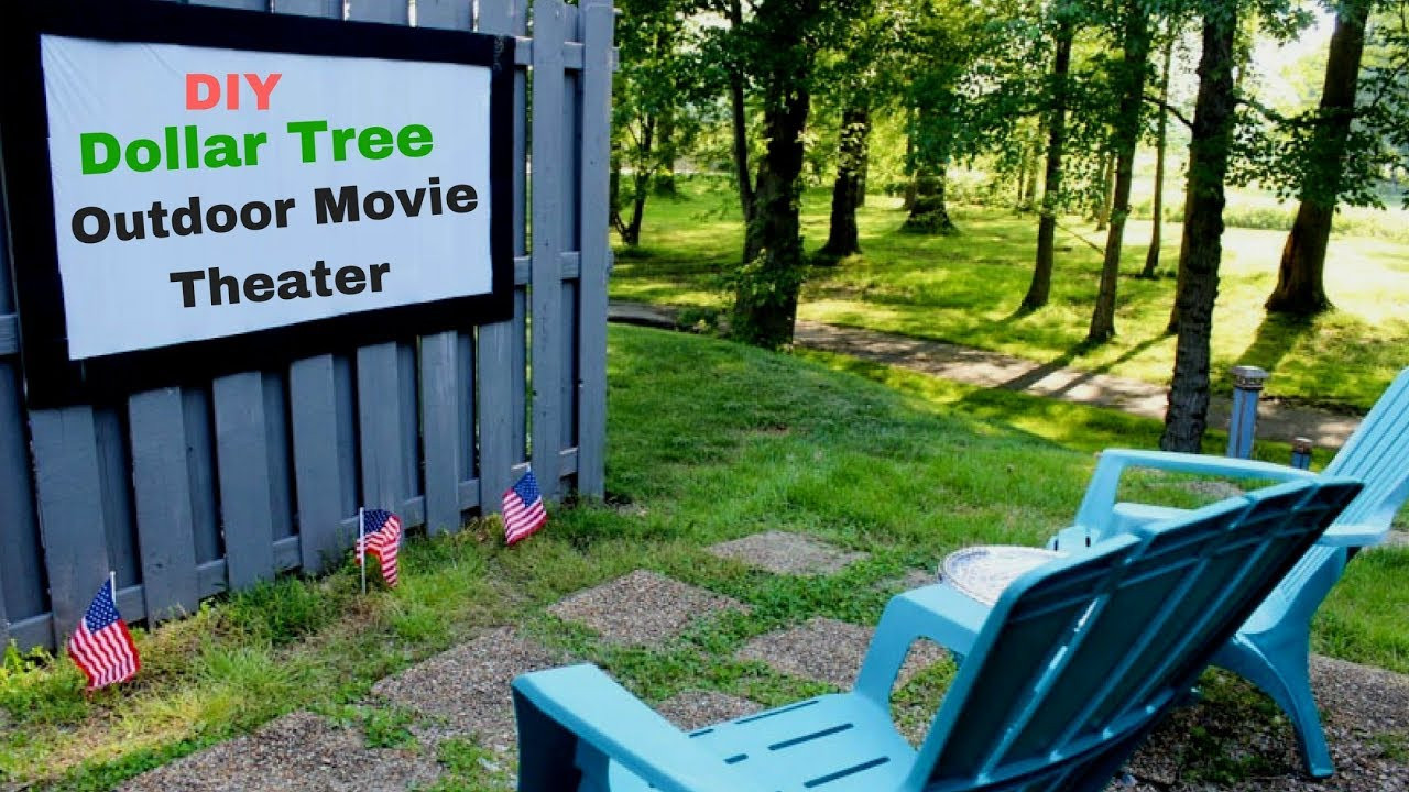 DIY Outdoor Theater
 Dollar Tree DIY Outdoor Movie Theater