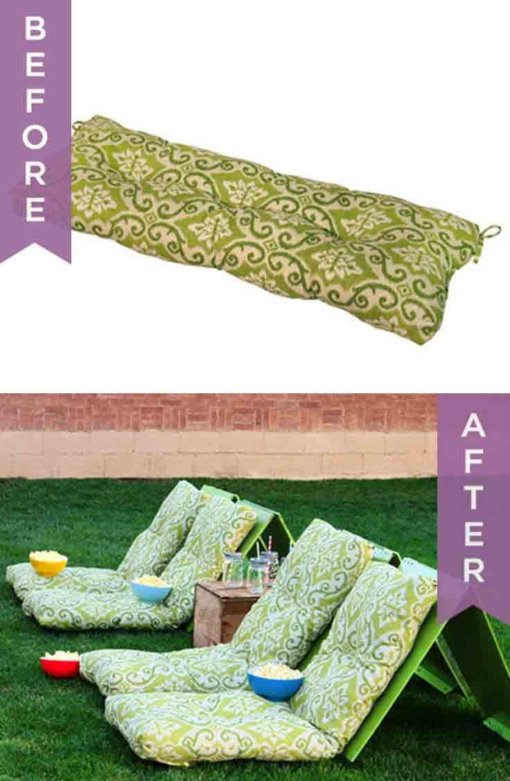 DIY Outdoor Theater
 How to make DIY outdoor movie theater seats from lounge