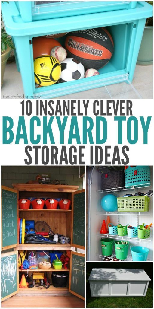 DIY Outdoor Toy Storage
 Backyard Toy Storage Ideas e Crazy House