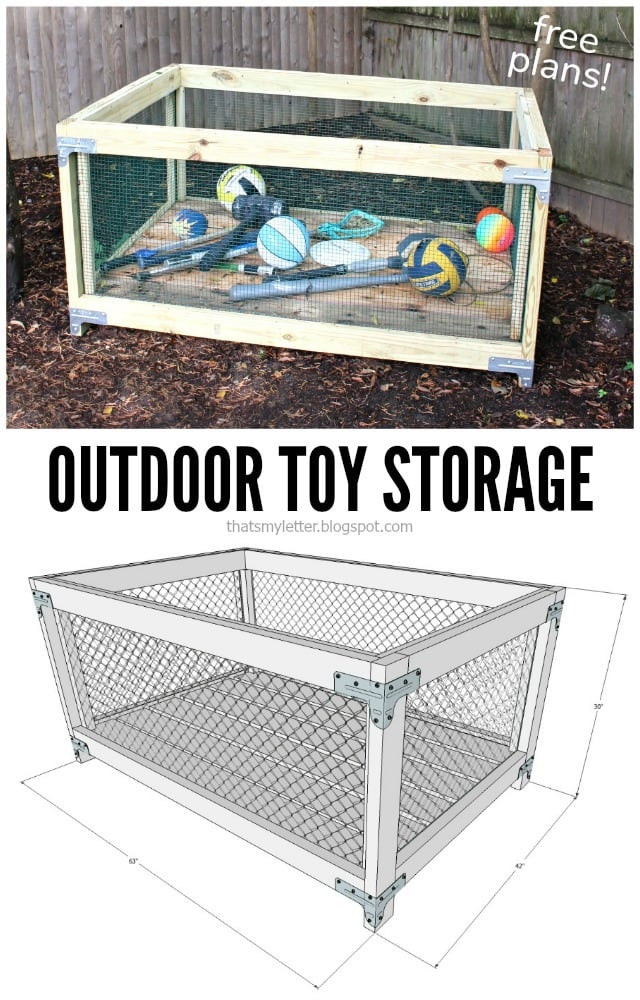 DIY Outdoor Toy Storage
 DIY Outdoor Toy Storage Bin Jaime Costiglio