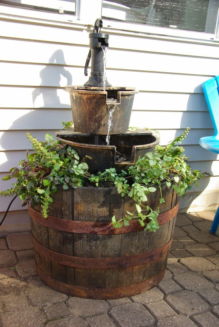 DIY Outdoor Water Fountain
 DIY water fountain improving a store bought one with a