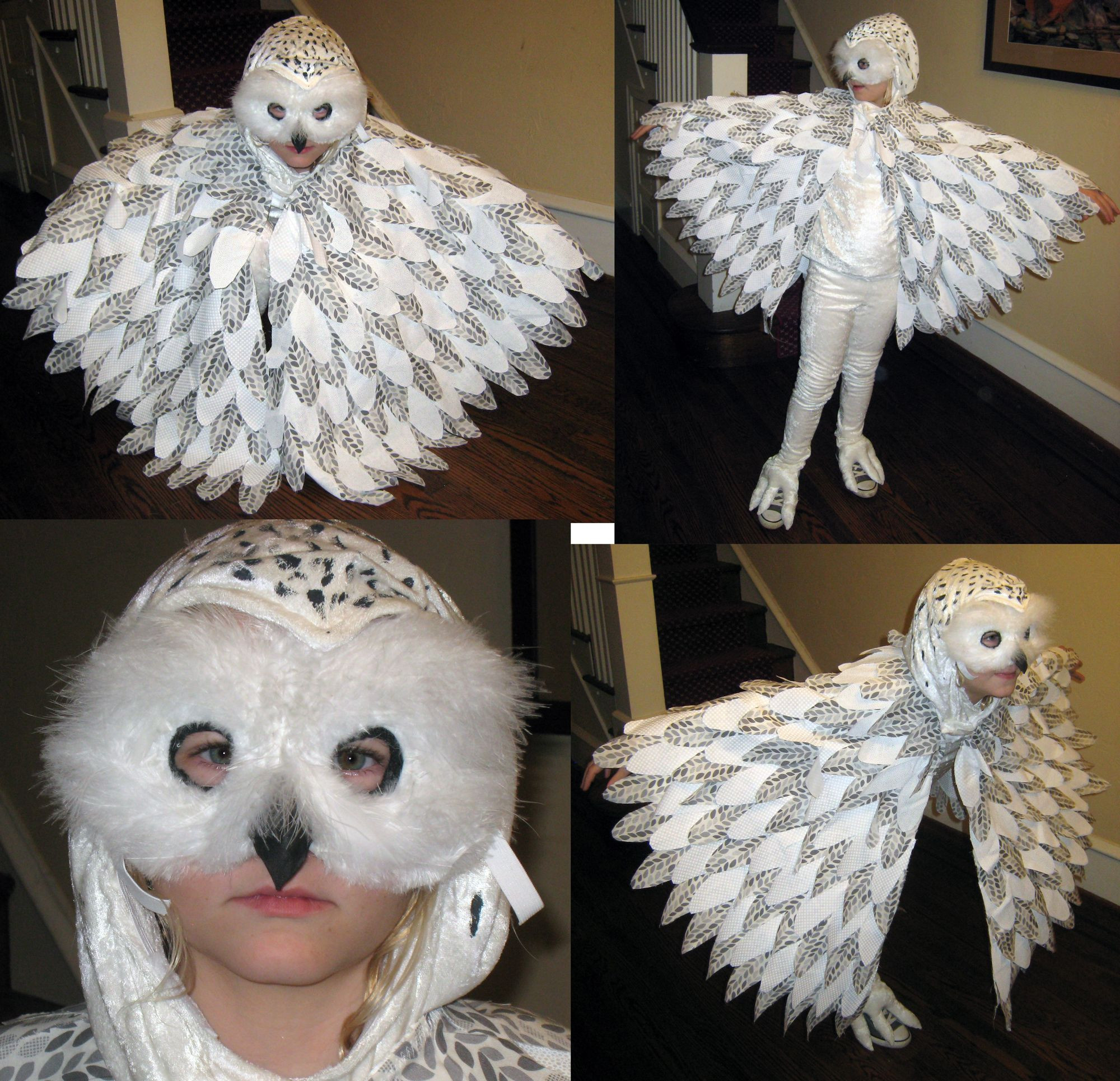 DIY Owl Costumes
 Homemade Halloween Costume Hedwig the Snowy Owl