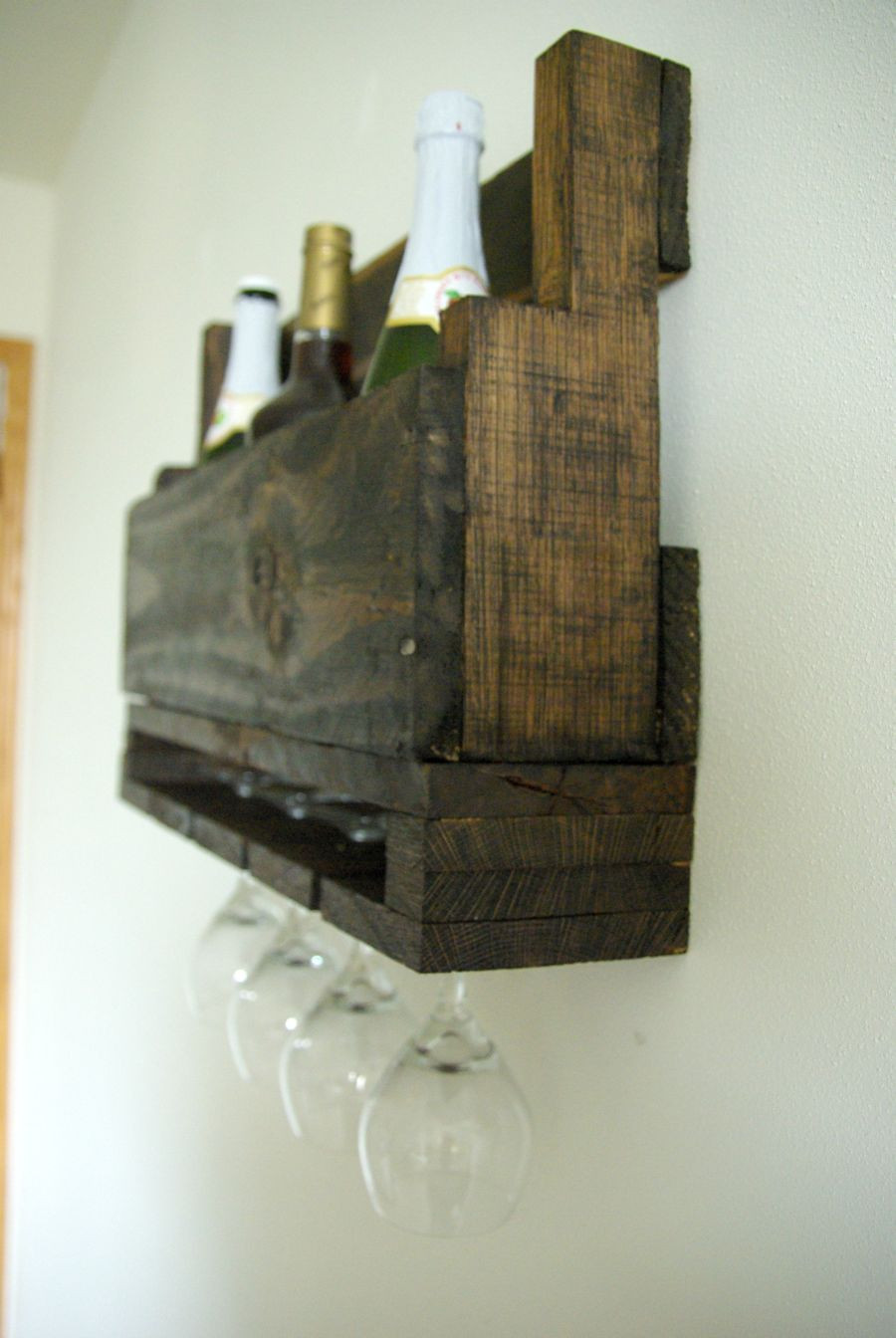 DIY Pallet Wine Rack
 DIY Wall Mounted Wine Racks Made Pallets