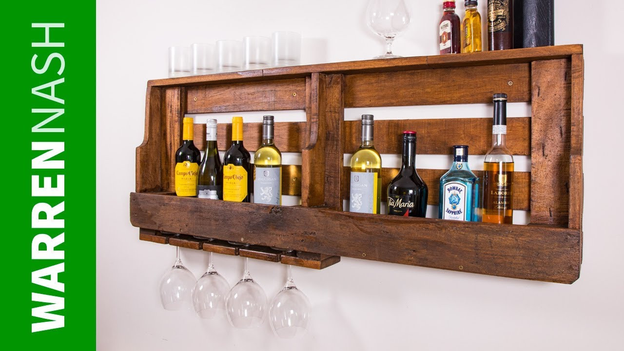 DIY Pallet Wine Rack
 Make a Pallet Wine Rack with Glass Holder in a Day Easy