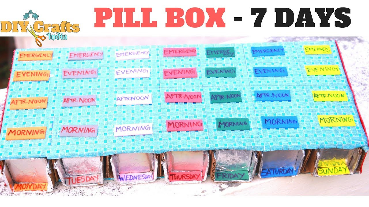 DIY Pill Organizer
 DIY 7 Days Pill Organizer