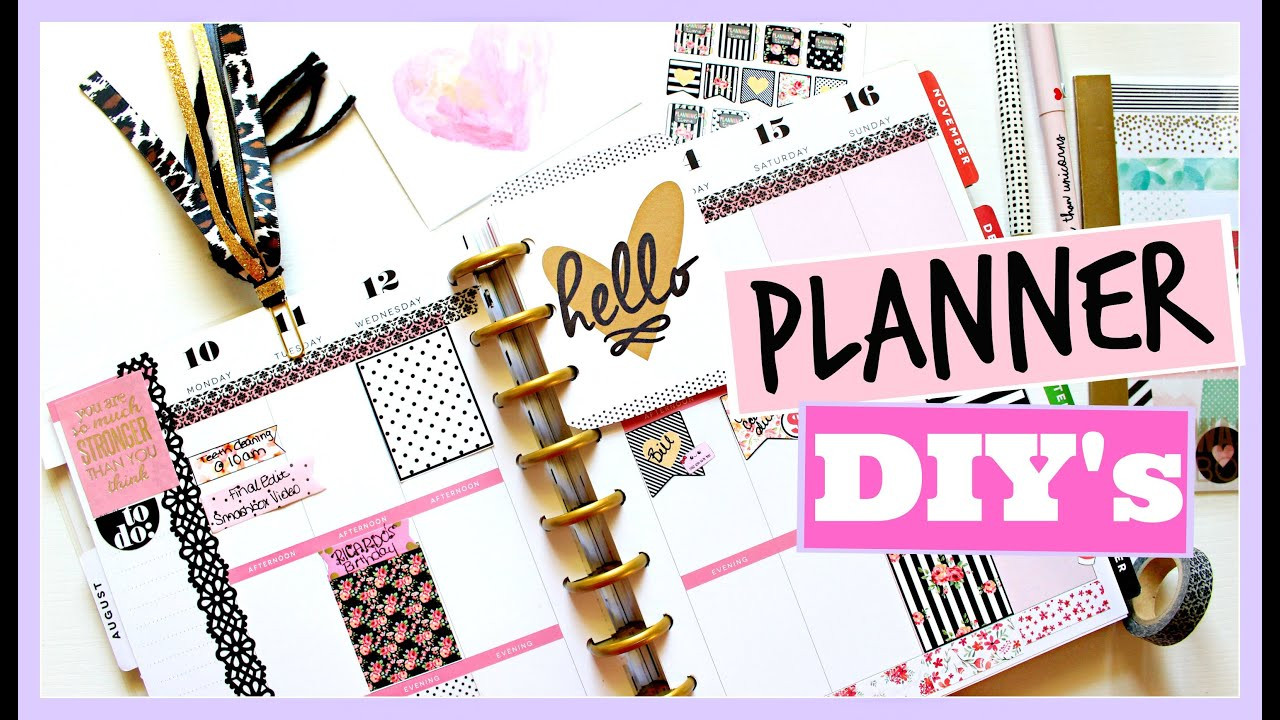 DIY Planner Cover
 PLANNER DIY’S Page Flags Covers and Bookmarks