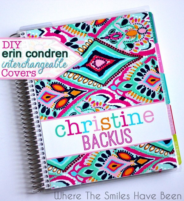 DIY Planner Cover
 DIY Erin Condren Life Planner Interchangeable Covers