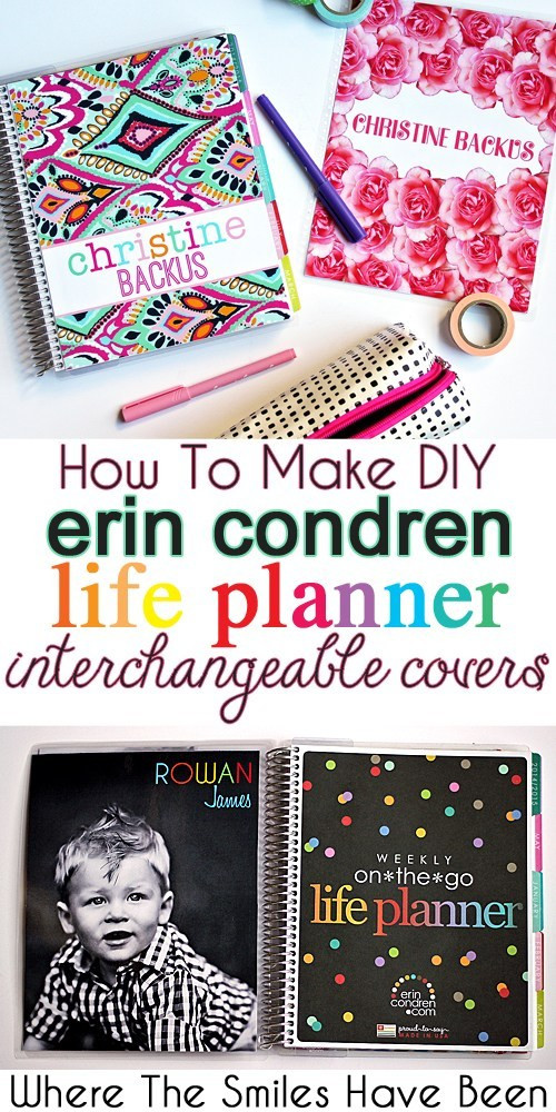 DIY Planner Cover
 DIY Erin Condren Life Planner Interchangeable Covers