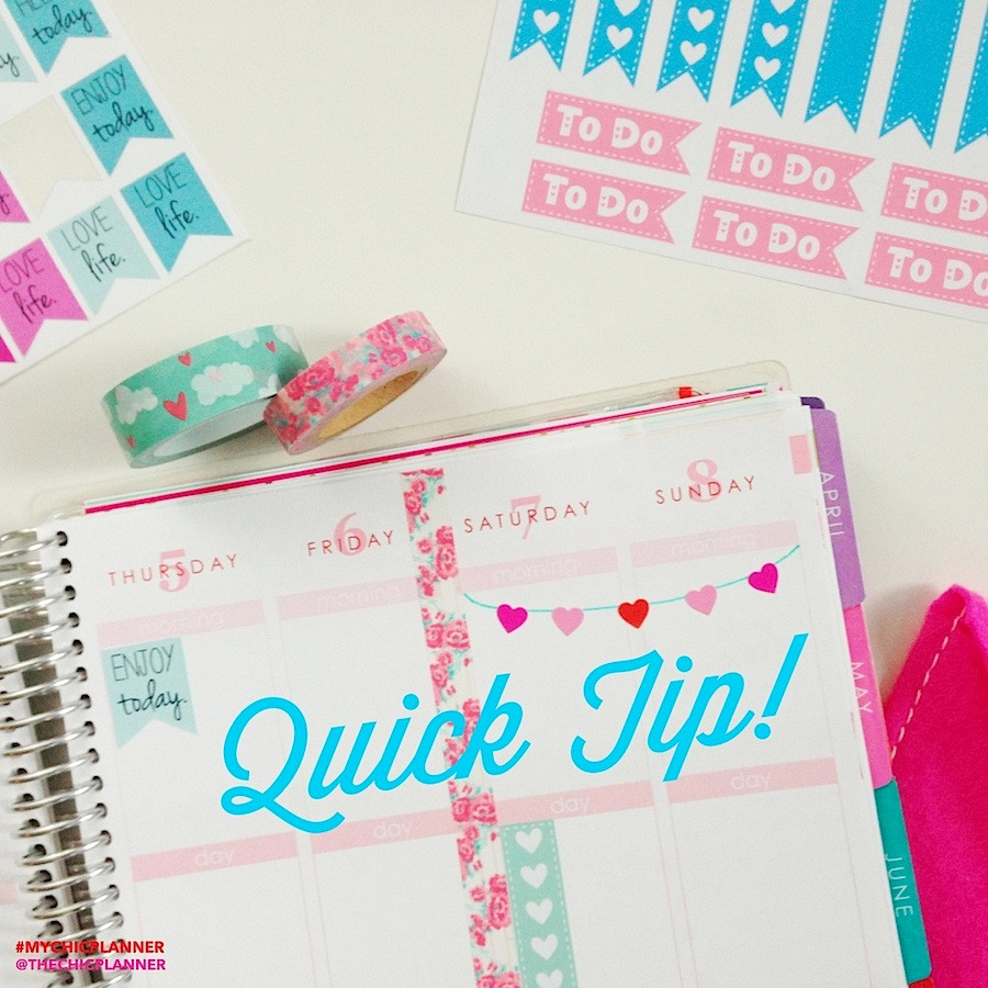 DIY Planner Stickers
 DIY Weekend Banner with Stickers Quick Planner Tip The