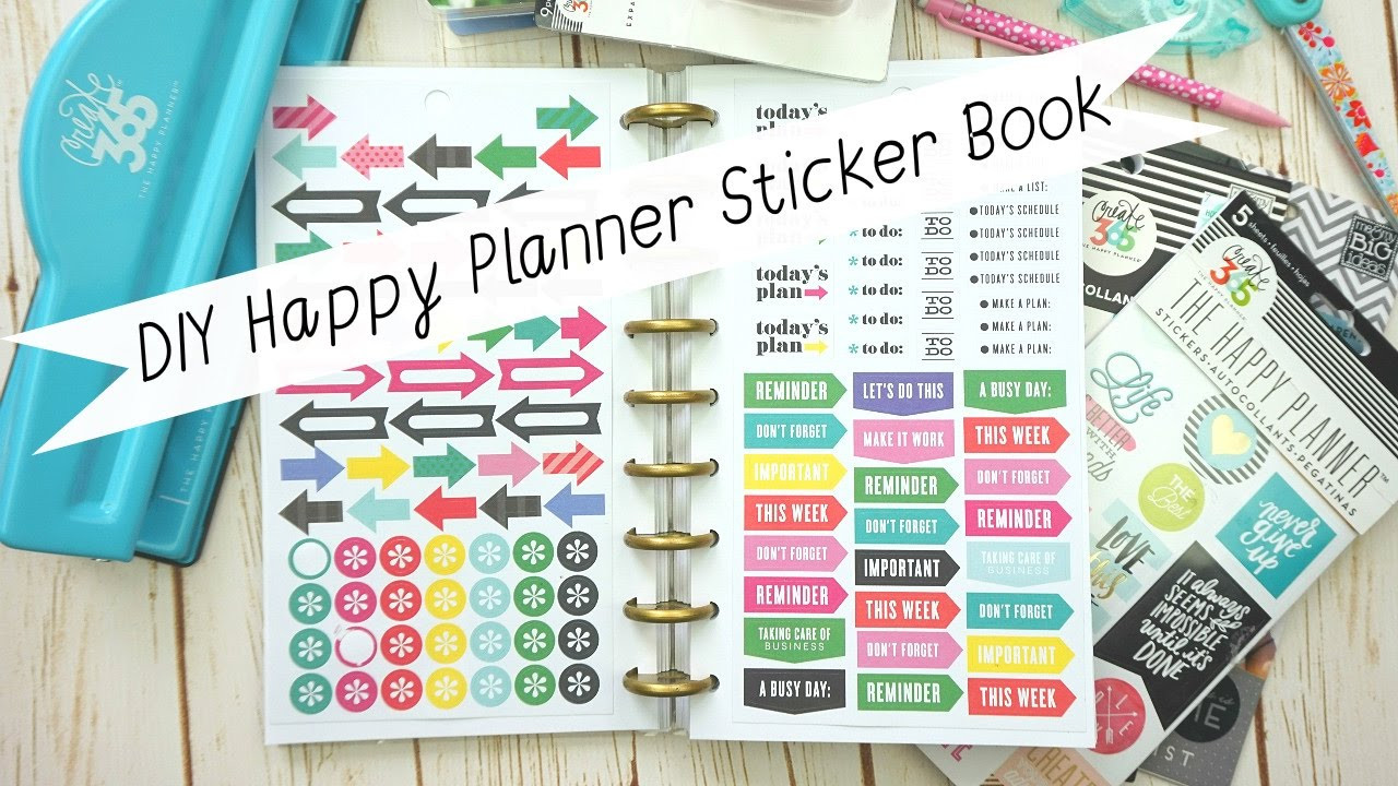 DIY Planner Stickers
 How to DIY Happy Planner Sticker Book MAMBI