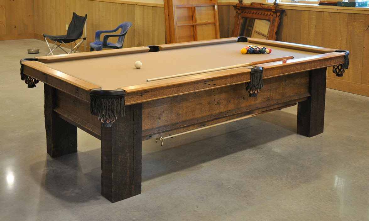 DIY Pool Table Plans
 a custom pool table from reclaimed lumber FineWoodworking